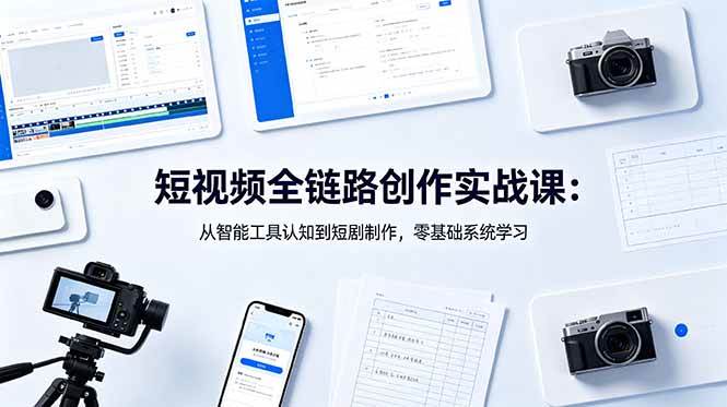 【精】林天宇短视频全链路创作实战课:从智能工具认知到短剧制作,零基础系统学习 【精】林天宇短视频全链路创作实战课:从智能工具认知到短剧制作,零基础系统学习