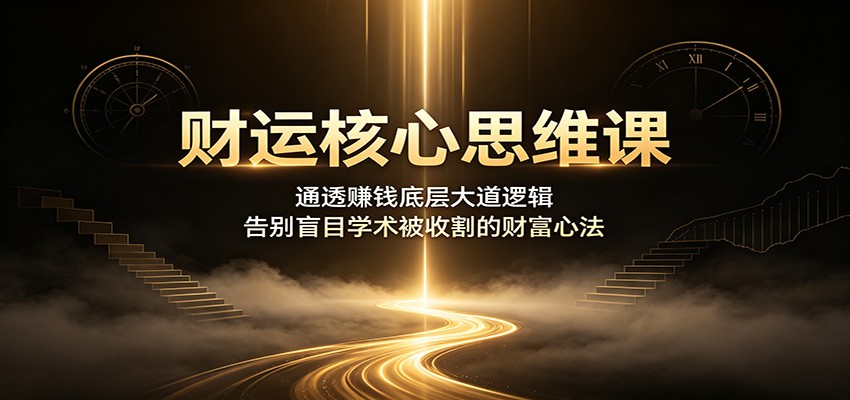 财运核心思维课：通透赚钱底层大道逻辑，告别盲目学术被收割的财富心法-集课