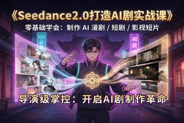 【精】Seedance2.0打造AI剧实战课，导演级掌控:开启AI剧制作革命-集课