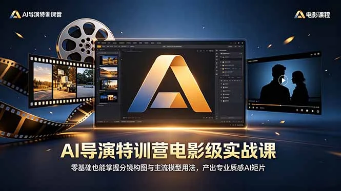 【精】AI导演特训营电影级实战课,零基础也能掌握分镜构图与主流模型用法,产出专业质感AI短片 【精】AI导演特训营电影级实战课,零基础也能掌握分镜构图与主流模型用法,产出专业质感AI短片