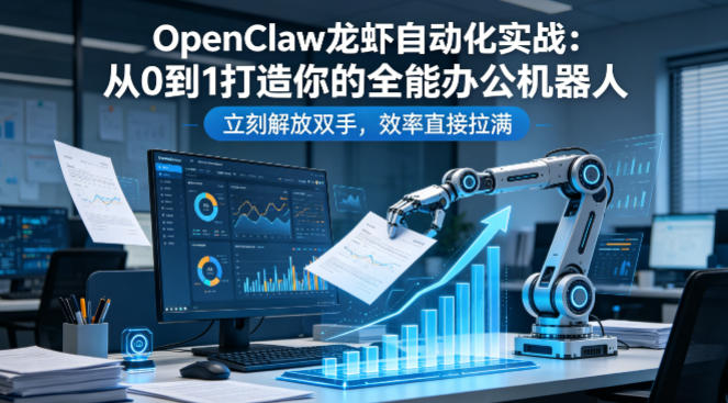 OpenClaw龙虾自动化实战：从0到1打造你的全能办公机器人，立刻解放双手，效率直接拉满-集课