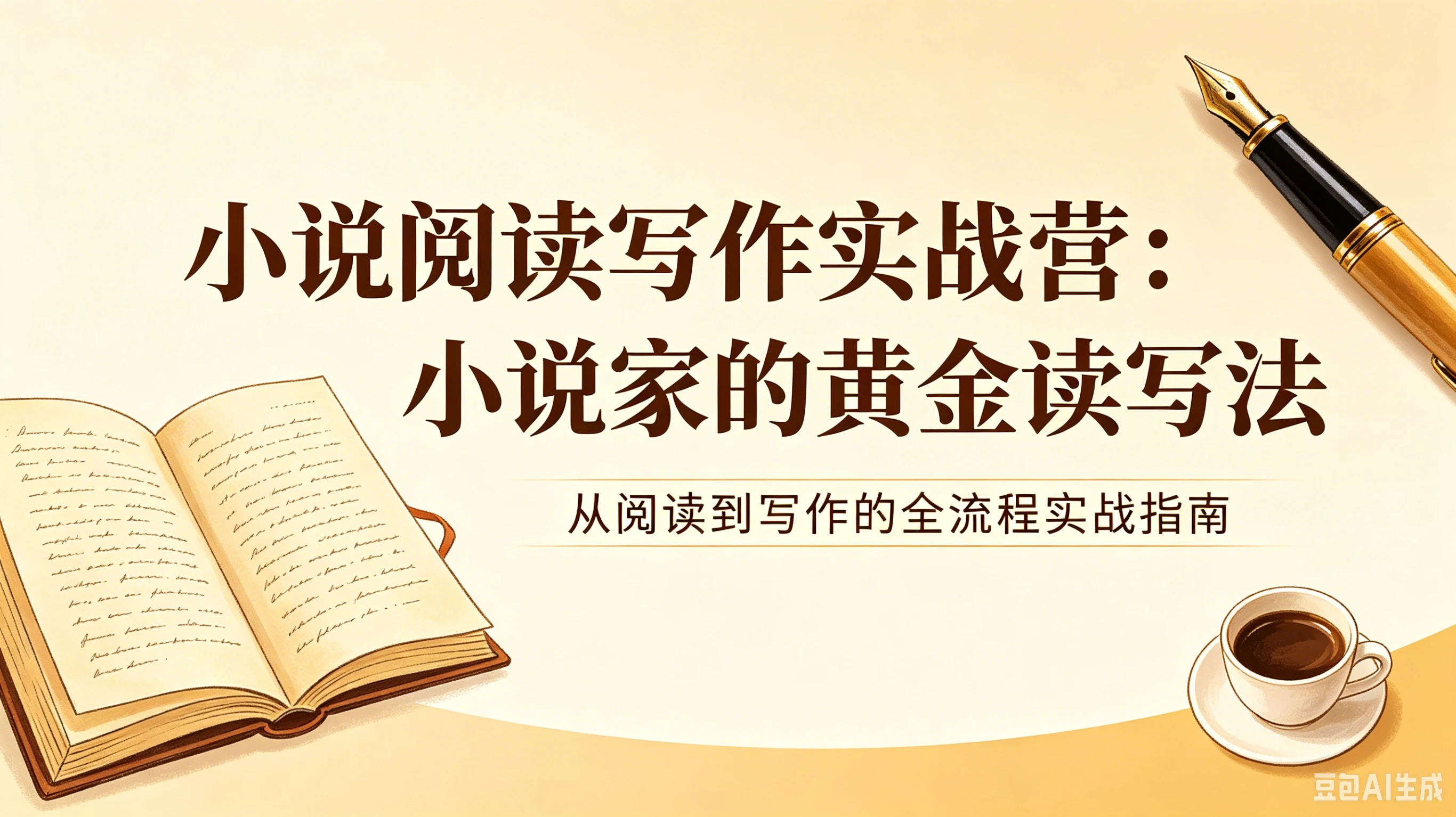 【精】小说阅读写作实战营：小说家的黄金读写法，从阅读到写作的全流程实战指南-集课