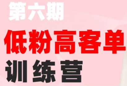 珠丽Julie·小红书低粉高客单训练营(第六期)-集课
