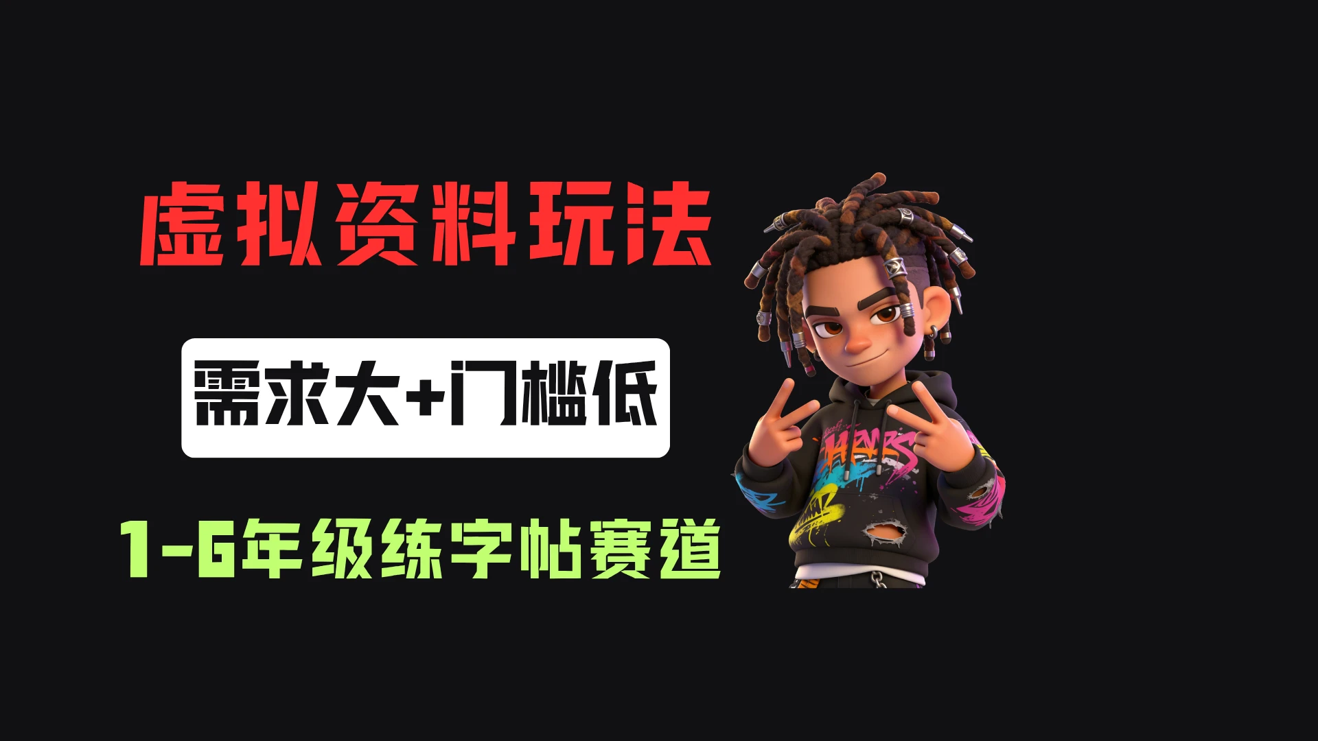 小红书卖1-6年级练字帖（电子版），客单价3.8，400天卖了1.6w单！-集课