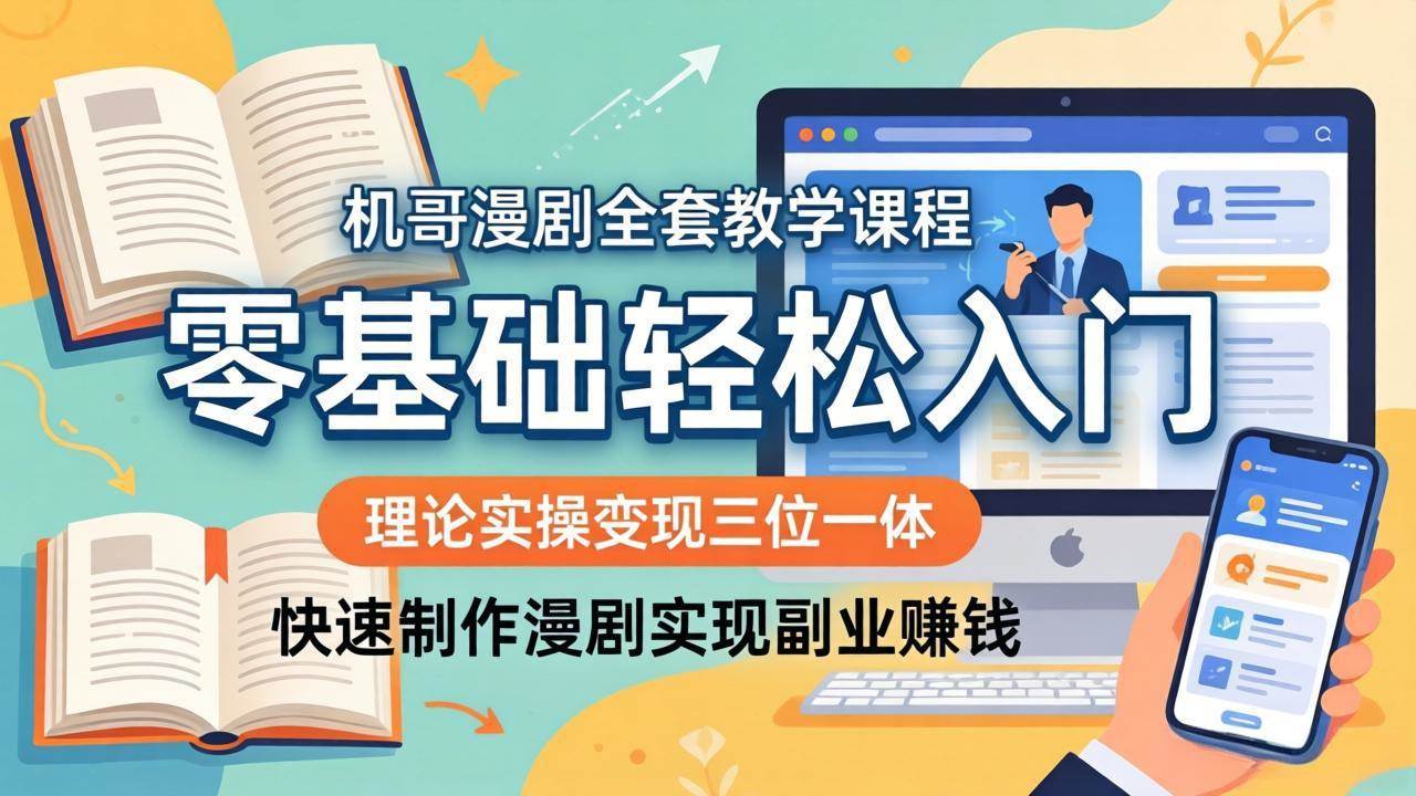 【精】飞机哥漫剧全套教学课程,理论实操变现三位一体,零基础轻松入门,快速制作漫剧实现副业赚钱 【精】飞机哥漫剧全套教学课程,理论实操变现三位一体,零基础轻松入门,快速制作漫剧实现副业赚钱