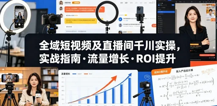 【精】老赵·全域短视频及直播间千川实操，实战指南·流量增长·ROI提升（26年6月更新）-集课