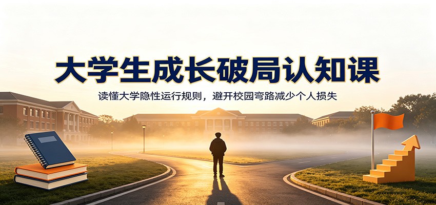 大学生成长破局认知课：读懂大学隐性运行规则，避开校园弯路减少个人损失-集课