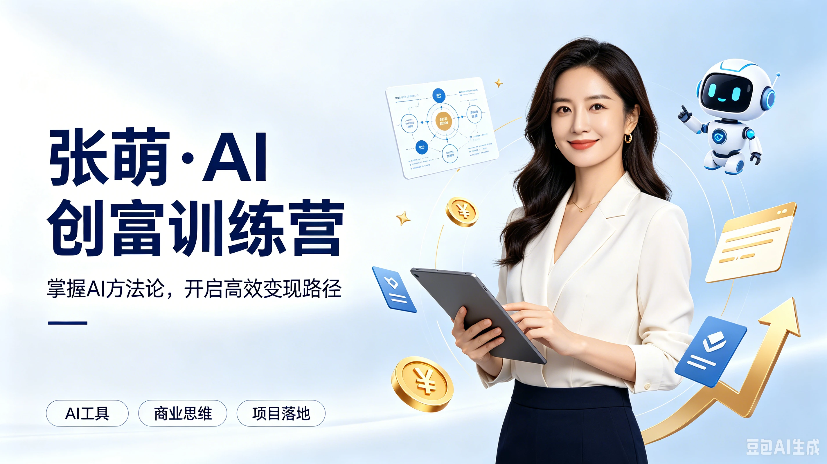 【精】张萌·AI创富训练营，掌握AI方法论，开启高效变现路径-集课