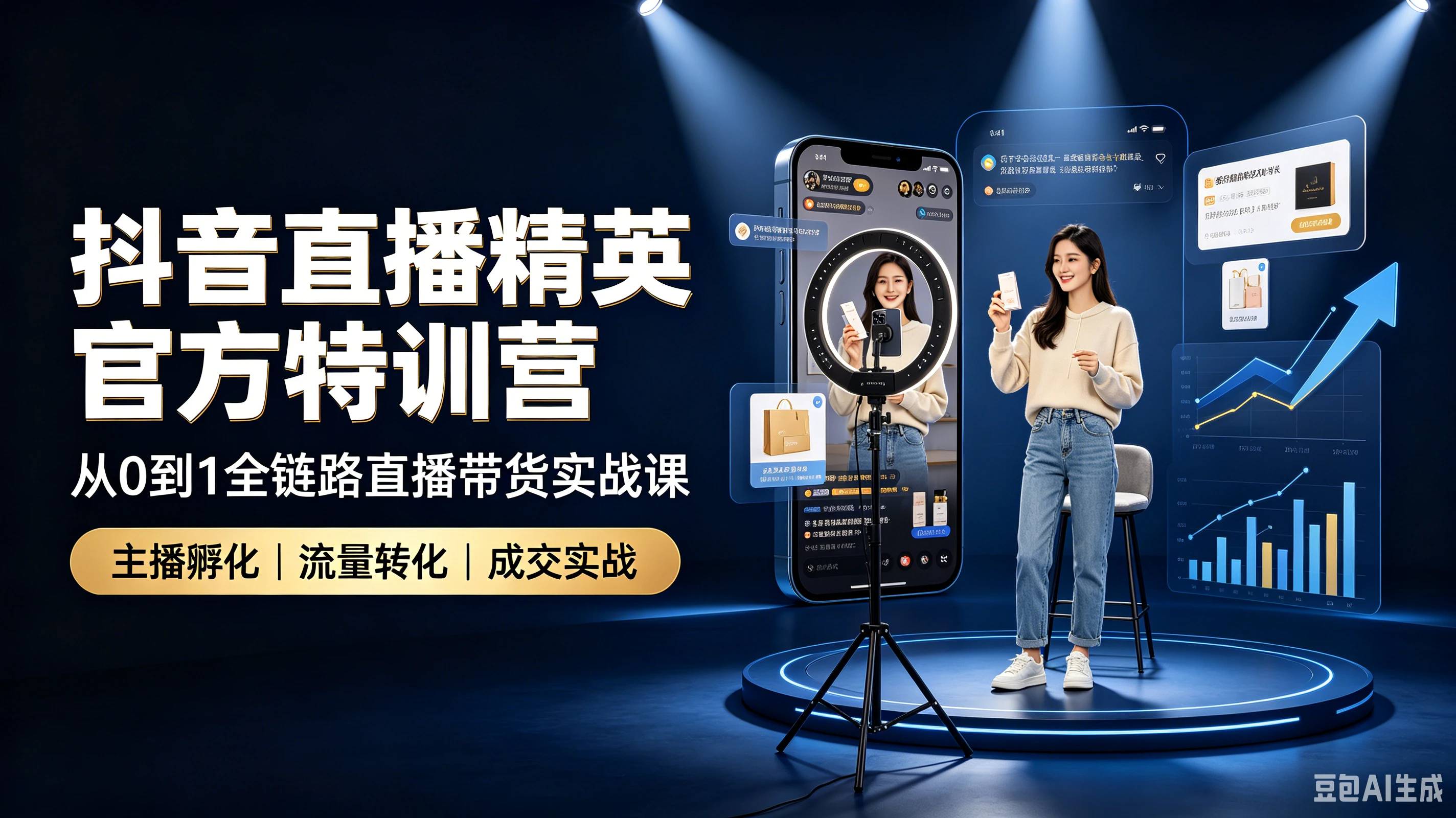【精】爵优抖音直播精英官方特训营｜从0到1全链路直播带货实战课-集课