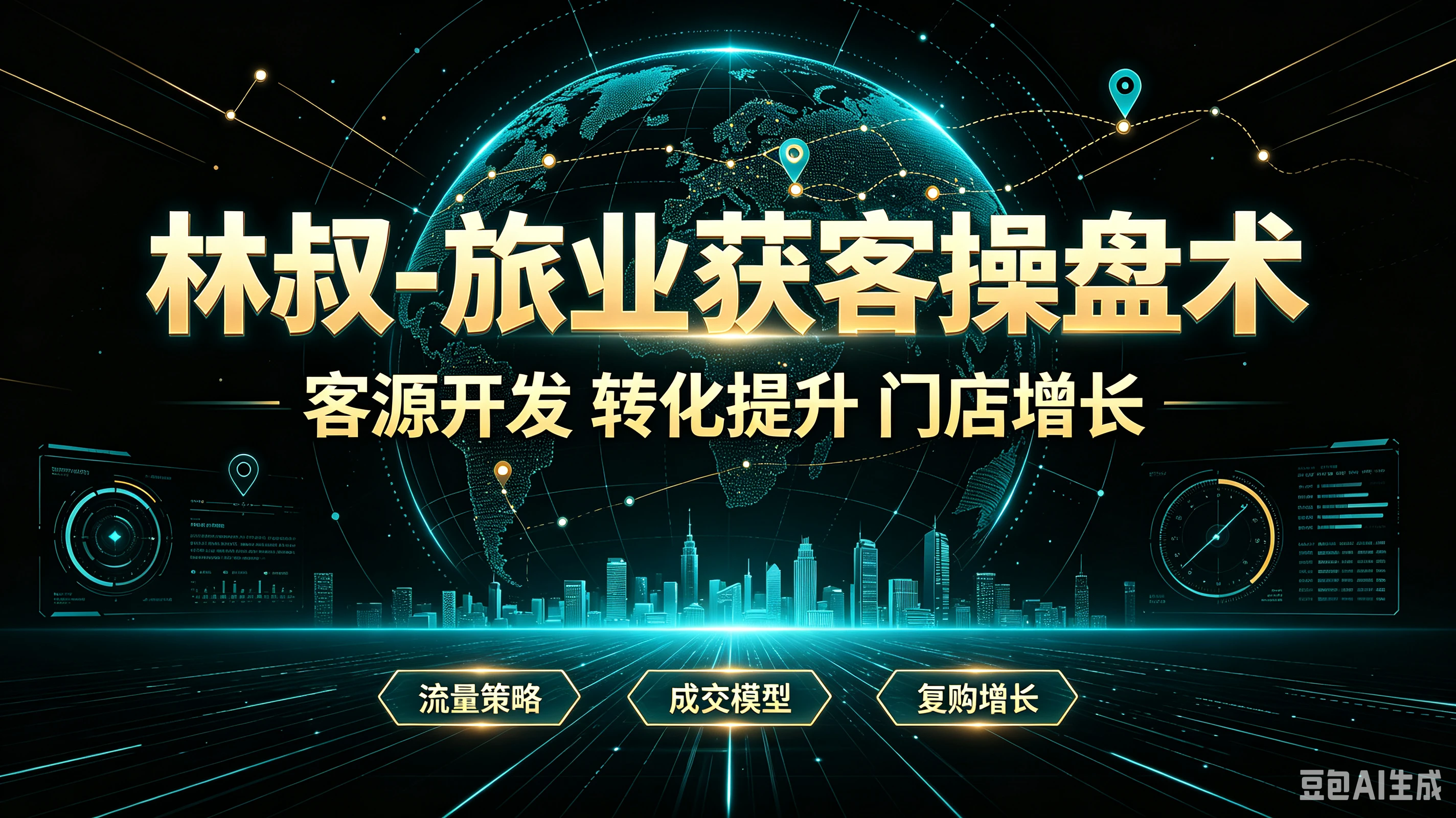 【精】林叔-旅业获客操盘术客源开发转化提升门店增长流量策略、成交模型、复购增长-集课