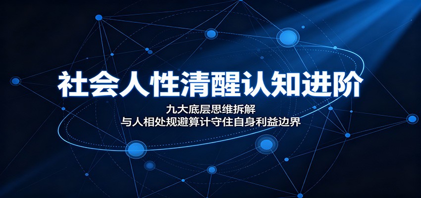 社会人性清醒认知进阶：九大底层思维拆解，与人相处规避算计守住自身利益边界-集课