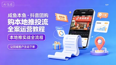 咸鱼本鱼·抖音团购本地推投流全案运营教程-集课